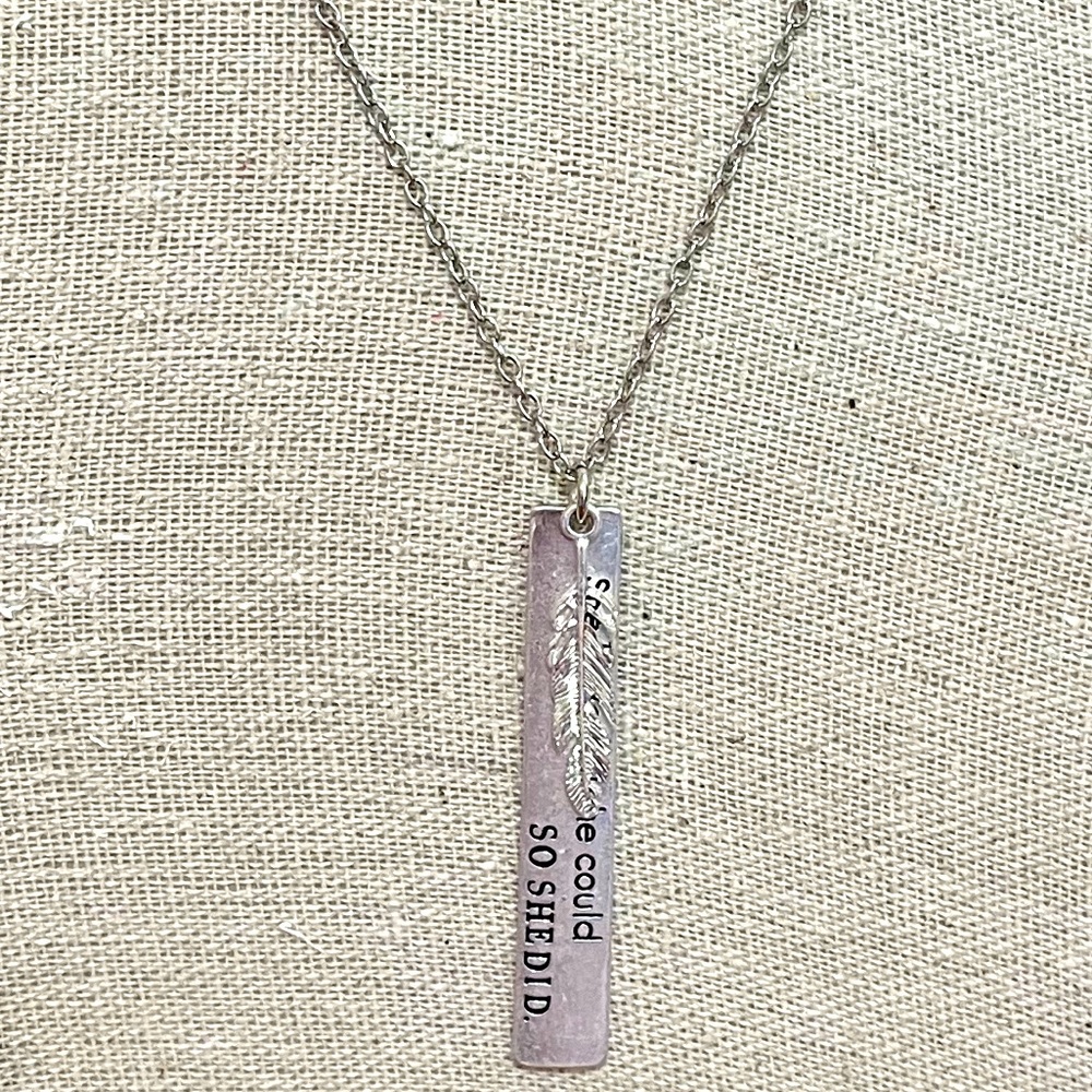 ❤️JUST IN! Silver Adjustable She Believed She Could So She Did Necklace